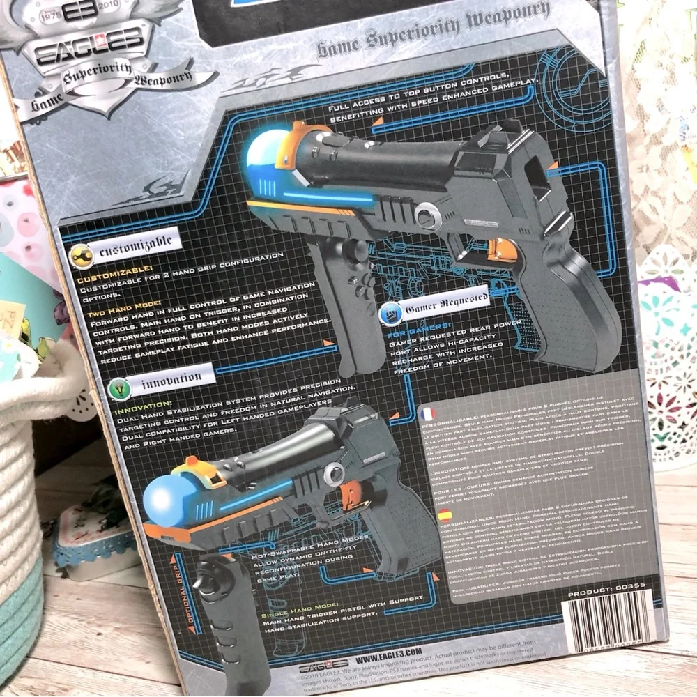 New Interworks Unlimited Inc PS3 Precision Shot 3 (355) Light Gun Sealed Box NIB